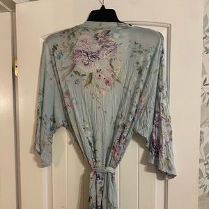 Blue floral robe